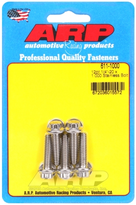 "1/4""-20 x 1.000 12pt SS bolts" (5pcs)