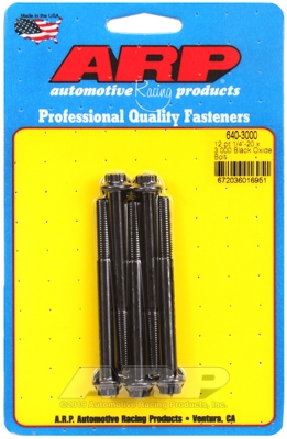 "1/4""-20 x 3.000 12pt black oxide bolts" (5pcs)