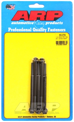 "1/4""-20 X 3.750 hex black oxide bolts" (5pcs)