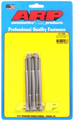 "1/4""-20 x 4.000 12pt SS bolts" (5pcs)