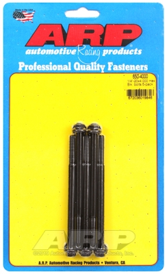 "1/4""-20 X 4.000 hex black oxide bolts" (5pcs)