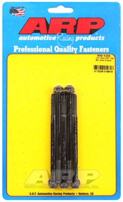 "1/4""-20 x 4.250 12pt black oxide bolts" (5pcs)