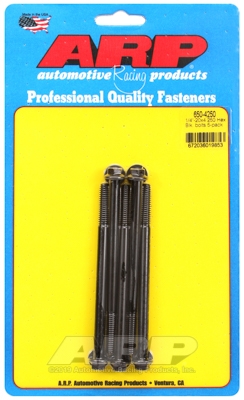 "1/4""-20 X 4.250 hex black oxide bolts" (5pcs)