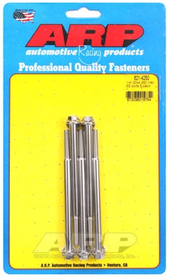 "1/4""-20 x 4.250 hex SS bolts" (5pcs)