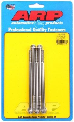 "1/4""-20 x 4.750 12pt SS bolts" (5pcs)
