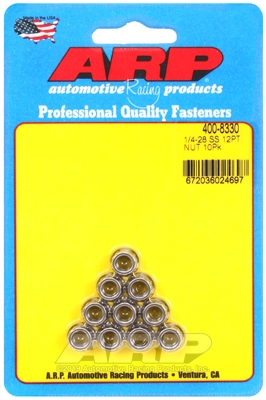 "1/4""-28 SS 12pt nut kit" (10pcs)