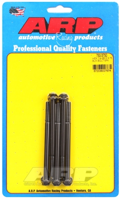 "1/4""-28 x 3.750 hex black oxide bolts" (5pcs)