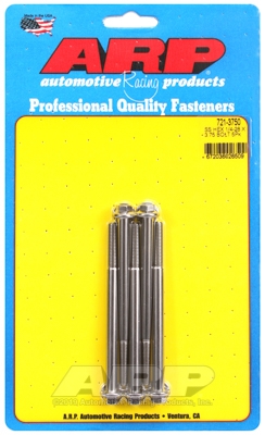 "1/4""-28 x 3.750 hex SS bolts" (5pcs)