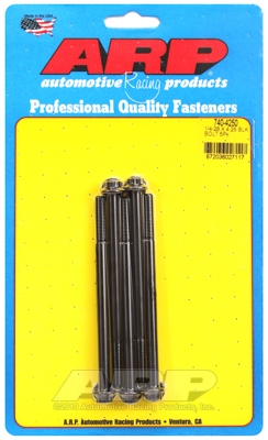 "1/4""-28 x 4.250 12pt black oxide bolts" (5pcs)