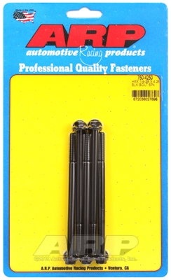 "1/4""-28 x 4.250 hex black oxide bolts" (5pcs)