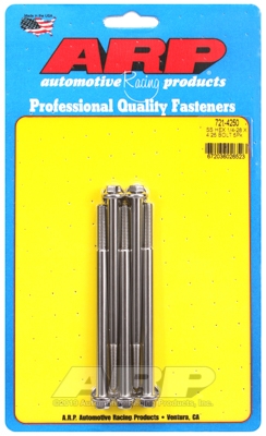 "1/4""-28 x 4.250 hex SS bolts" (5pcs)