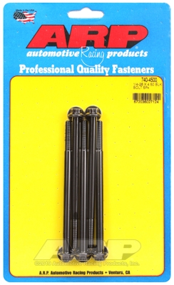 "1/4""-28 x 4.500 12pt black oxide bolts" (5pcs)