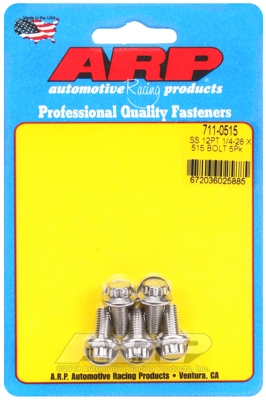 "1/4""-28 x .515 12pt SS bolts" (5pcs)