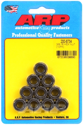3/8-16 black hex nut kit (10pcs)