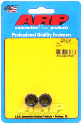 3/8-16 black hex nut kit (2pcs)