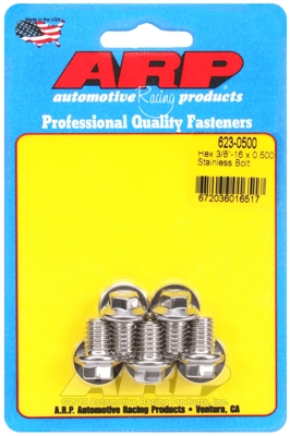 "3/8""-16 x 0.500 hex SS bolts" (5pcs)