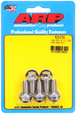 "3/8""-16 x 0.750 hex SS bolts" (5pcs)