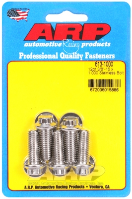 "3/8""-16 x 1.000 12pt SS bolts" (5pcs)