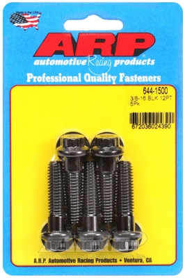 "3/8""-16 x 1.500 12pt 7/16 wrenching black oxide bolts"5pcs
