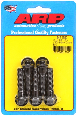 "3/8""-16 x 1.500 12pt black oxide bolts" (5pcs)