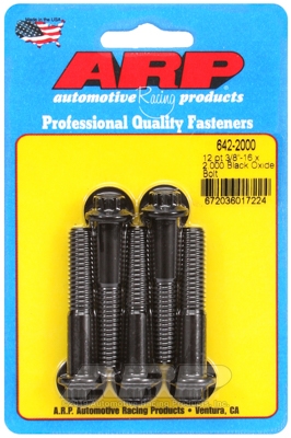 "3/8""-16 x 2.000 12pt black oxide bolts" (5pcs)