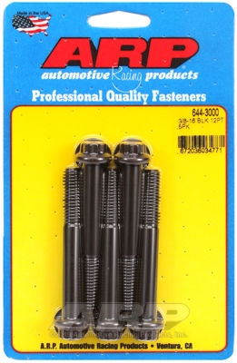 "3/8""-16 x 3.000 12pt 7/16 wrenching black oxide bolts"5pcs