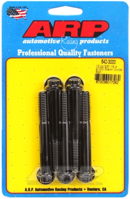 "3/8""-16 x 3.000 12pt black oxide bolts" (5pcs)