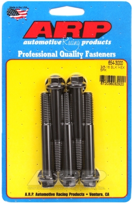 "3/8""-16 x 3.000 hex 7/16 wrenching black oxide bolts"(5pcs