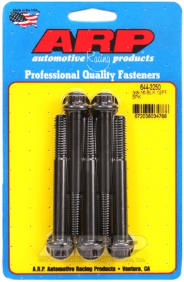 "3/8""-16 x 3.250 12pt 7/16 wrenching black oxide bolts"5pcs