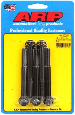 "3/8""-16 x 3.250 12pt black oxide bolts" (5pcs)
