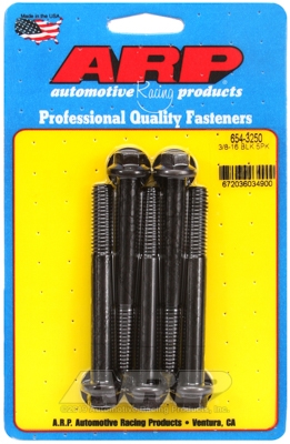 "3/8""-16 x 3.250 hex 7/16 wrenching black oxide bolts"(5pcs