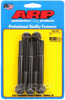 "3/8""-16 x 3.500 12pt 7/16 wrenching black oxide bolts"5pcs