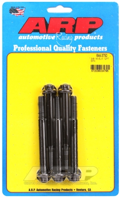 "3/8""-16 x 3.750 12pt 7/16 wrenching black oxide bolts"5pcs