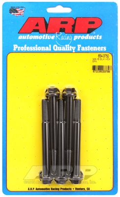 "3/8""-16 x 3.750 hex 7/16 wrenching black oxide bolts"(5pcs