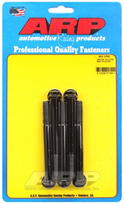 "3/8""-16 X 3.750 hex black oxide bolts" (5pcs)