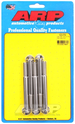 "3/8""-16 x 3.750 hex SS bolts" (5pcs)