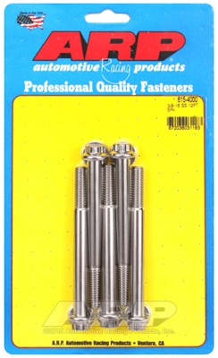 "3/8""-16 x 4.000 12pt 7/16 wrenching SS bolts" (5pcs)