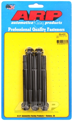 "3/8""-16 x 4.000 hex 7/16 wrenching black oxide bolts"(5pcs