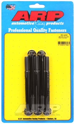 "3/8""-16 X 4.250 hex black oxide bolts" (5pcs)
