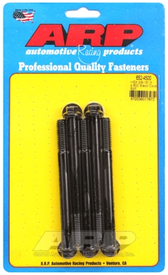 "3/8""-16 X 4.500 hex black oxide bolts" (5pcs)