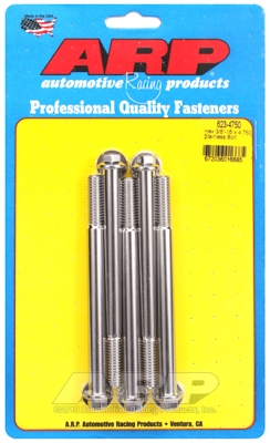 "3/8""-16 x 4.750 hex SS bolts" (5pcs)
