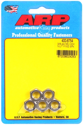 "3/8"" -24 SS fine hex nut kit" (5pcs)