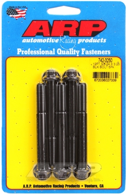 "3/8""-24 x 3.250 12pt black oxide bolts" (5pcs)