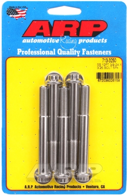 "3/8""-24 x 3.250 12pt SS bolts" (5pcs)