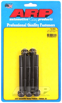 "3/8""-24 x 3.500 12pt 7/16 wrenching black oxide bolts"5pcs