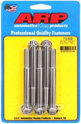 "3/8""-24 x 3.500 12pt SS bolts" (5pcs)