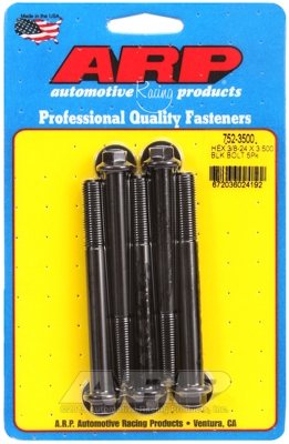"3/8""-24 x 3.500 hex black oxide bolts" (5pcs)