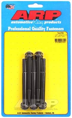 "3/8""-24 x 3.750 12pt 7/16 wrenching black oxide bolts"5pcs