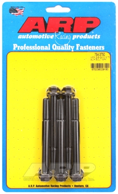 "3/8""-24 x 3.750 hex 7/16 wrenching black oxide bolts" 5pcs