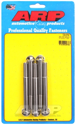 "3/8""-24 x 3.750 hex SS bolts" (5pcs)